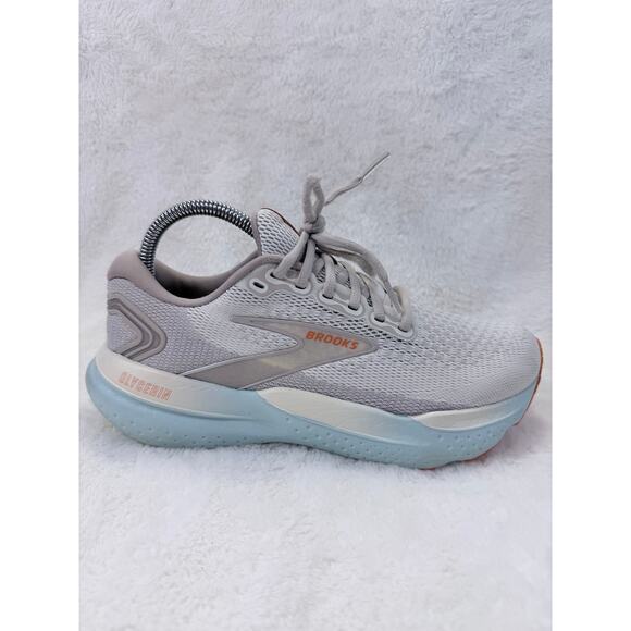 Brooks Shoes - Brooks Glycerin 21 Womens Running Shoes Coconut Aqua Size 8 Wide Sneaker